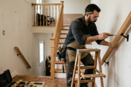 instalar pasamanos de madera